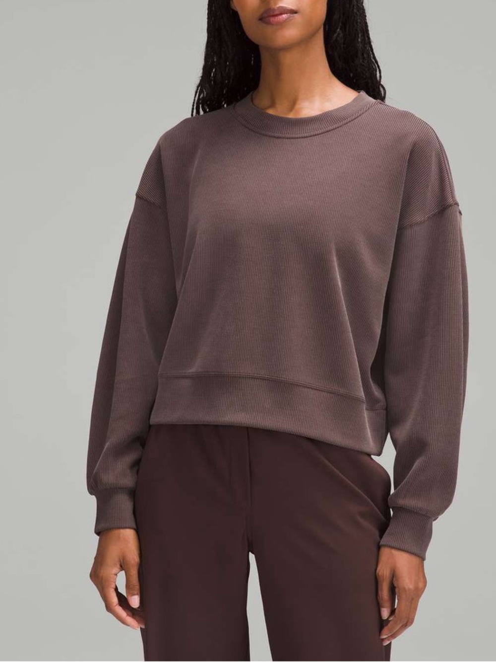 Lululemon Ribbed Softstreme Perfectly Oversized Crewneck